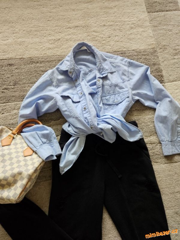 Modrá Košile Zara Basic S