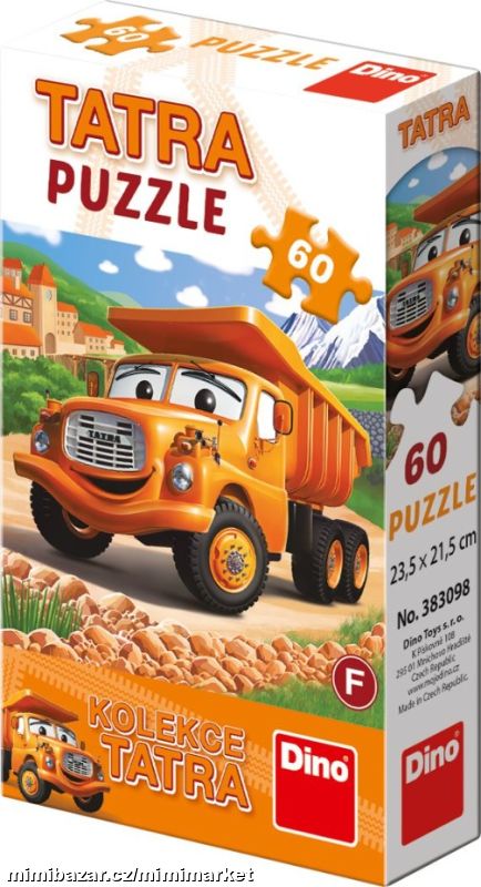 Puzzle Tatra Auta: TATRA 148 ŽLUTÁ 60 dílků