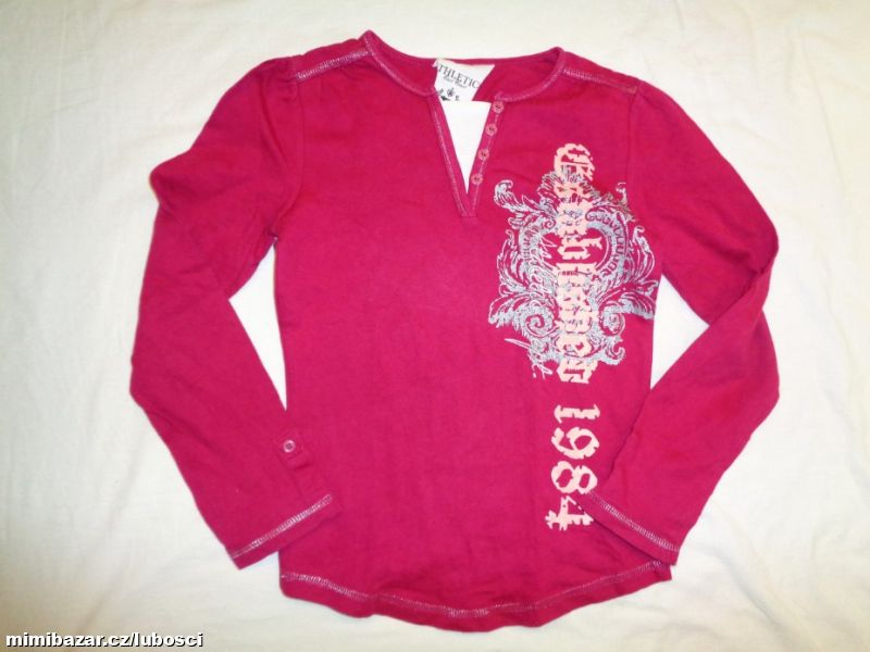 Krásné vínové tričko 134/140