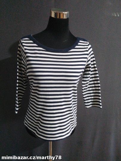 VÝPRODEJ : DÁMSKÉ TRIKO S PROUŽKEM, VEL.36