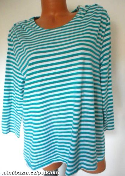 proužkaté poddajné tričko uk 18