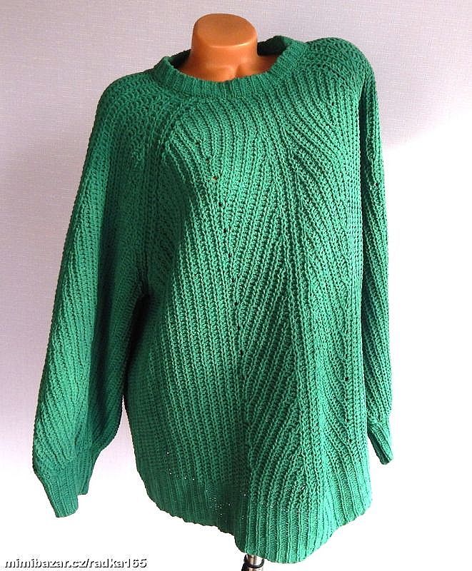 Modní teplý silný svetr vel.52/54