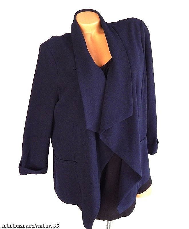 Tmavě modrý blejzr sáčko kabátek vel.46