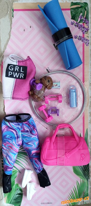 Barbie panenka Wellness Spa Fitness doplňky