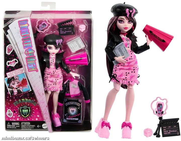 Panenka Monster High Fearbook - Draculaura HXW30