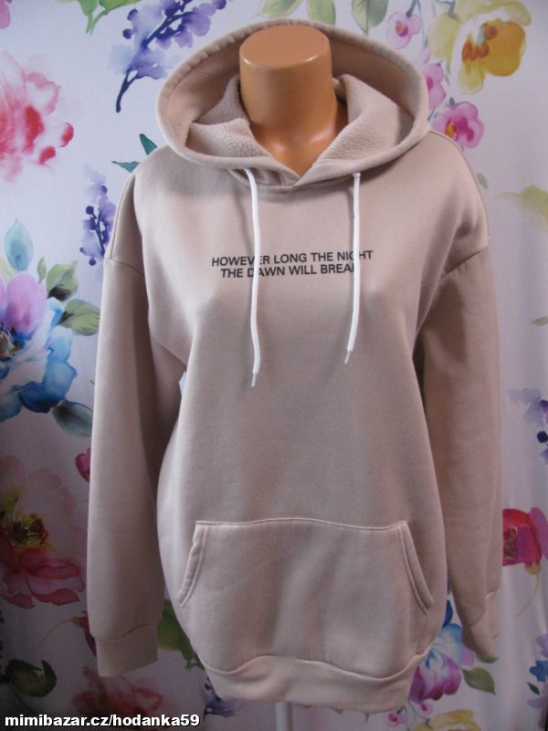 Béžová mikina s kapucí / Unisex