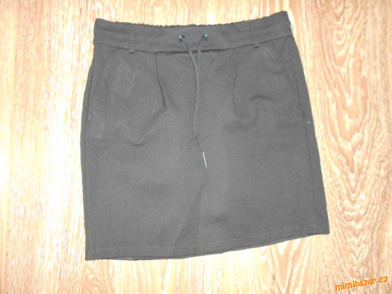 černá silná tepláková elastická sukně ONLY M