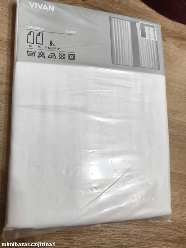 IKEA vivan dekorační závěsy bílé