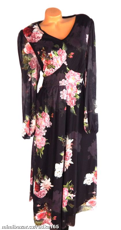 Měkoučké šaty s květy vel.44/46