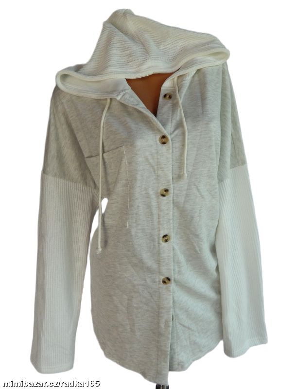 Kabátková mikina se svetrovinou vel.52/54...outlet