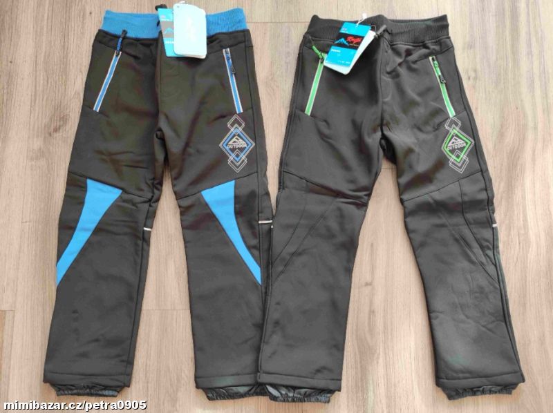 Softshellové zimní kalhoty 116, 122, 128, 134, 140, 146