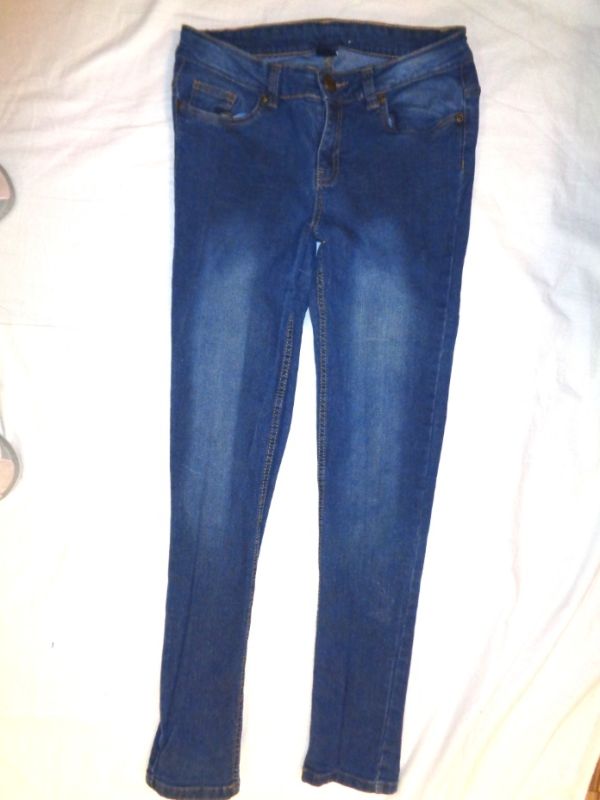 Super modré pružné elastické skinny