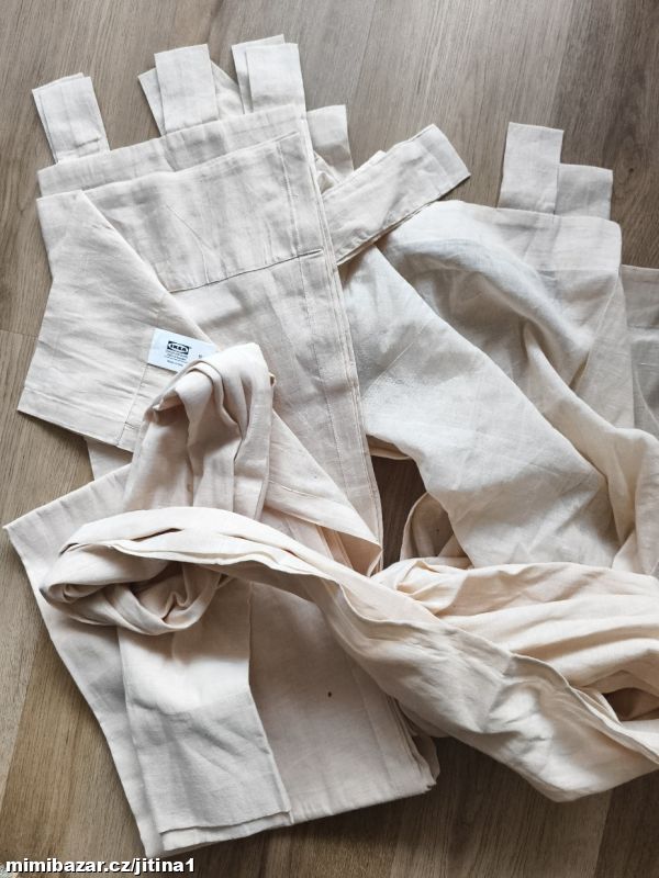 Bavlněné přírodní záclony IKEA nové 2ks