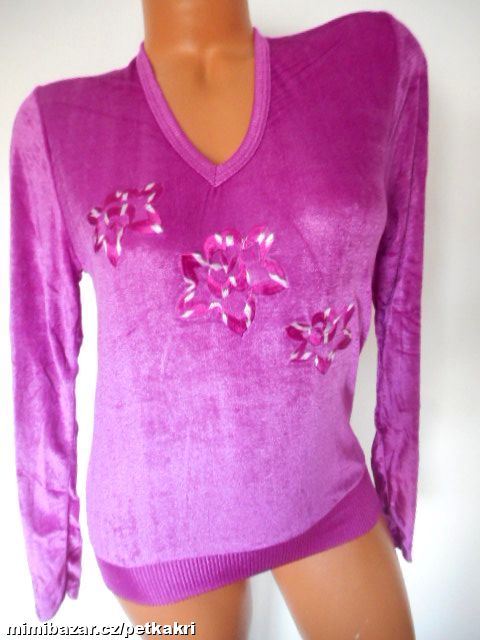 sametové tričko/mikina do nápletu vel.10