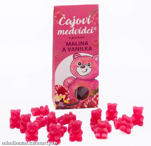 ČAJOVÍ MEDVÍDCI S PŘÍCHUTÍ MALINY A VANILKY