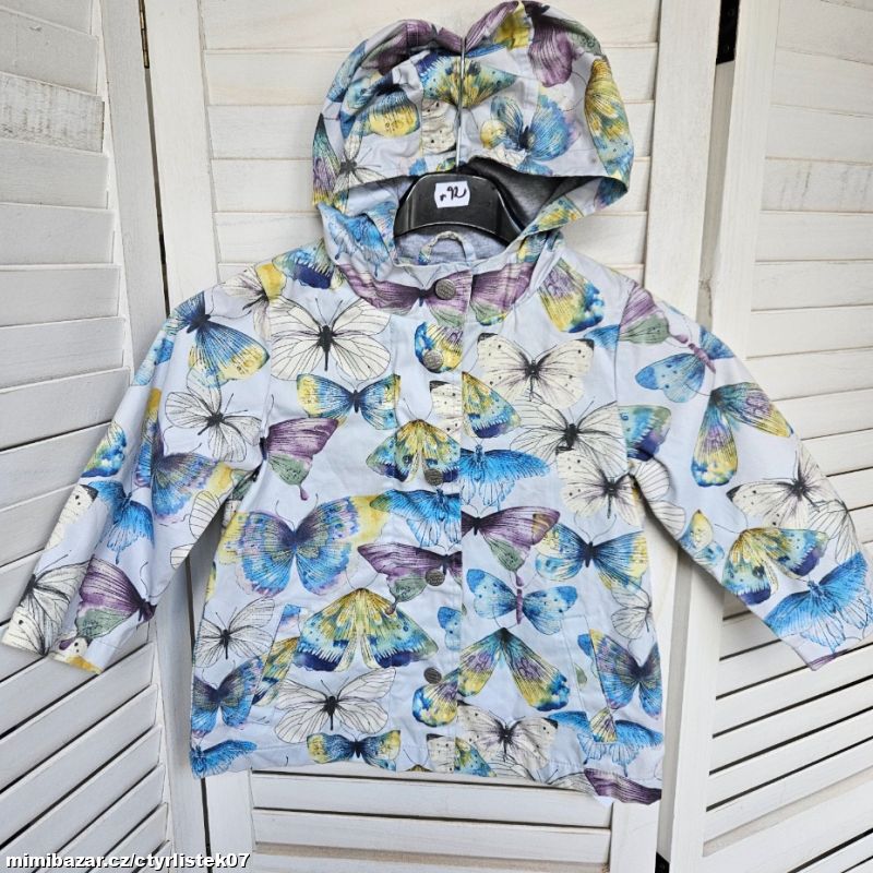 dívčí bunda kabátek motýlci 2 roky 70935