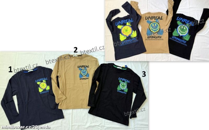 Chlapecké tričko dl. rukáv 134-164