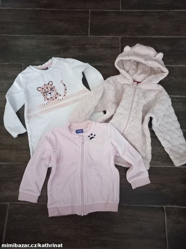Sada 3x mikina pro holčičku, vel. 86-92