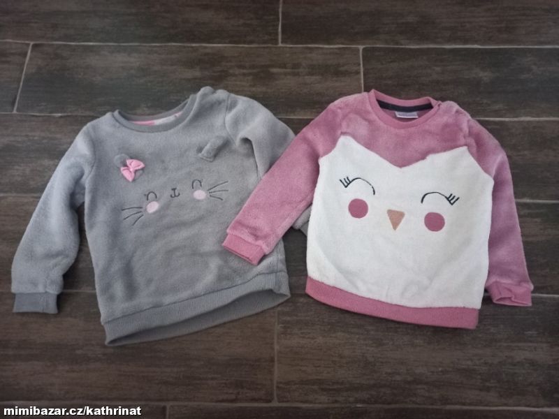 Sada 2x chlupatá mikina, vel. 92
