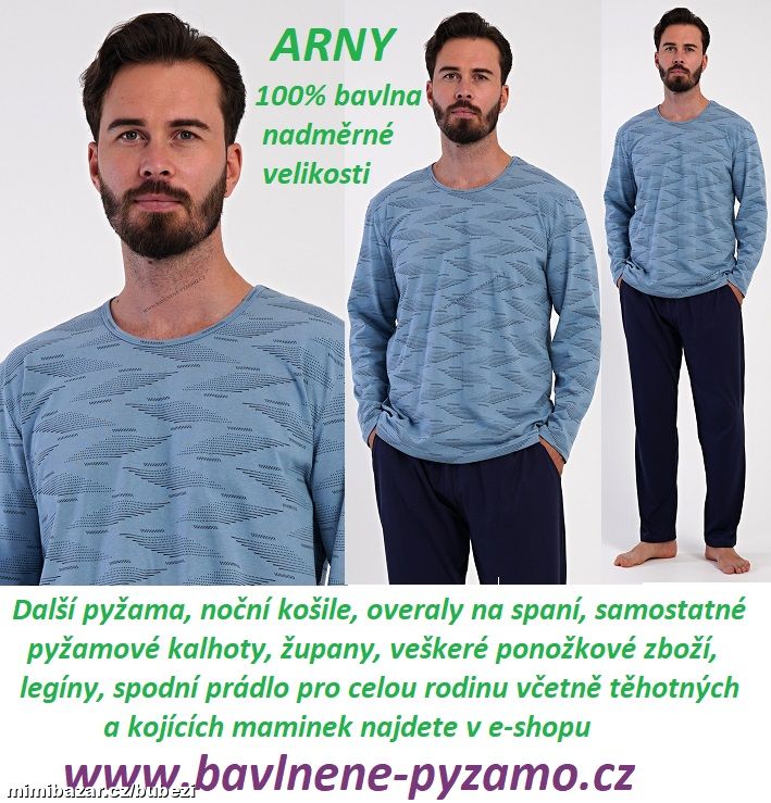 Pánské dlouhé pyžamo - nadměrné velikosti - ARNY