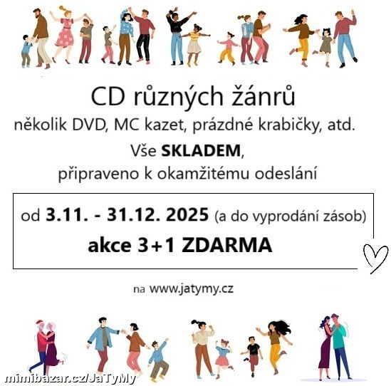 CD, DVD, atd., AKCE 3 + 1 ZDARMA