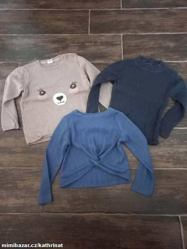 Sada 3x svetr pro holčičku, vel. 92