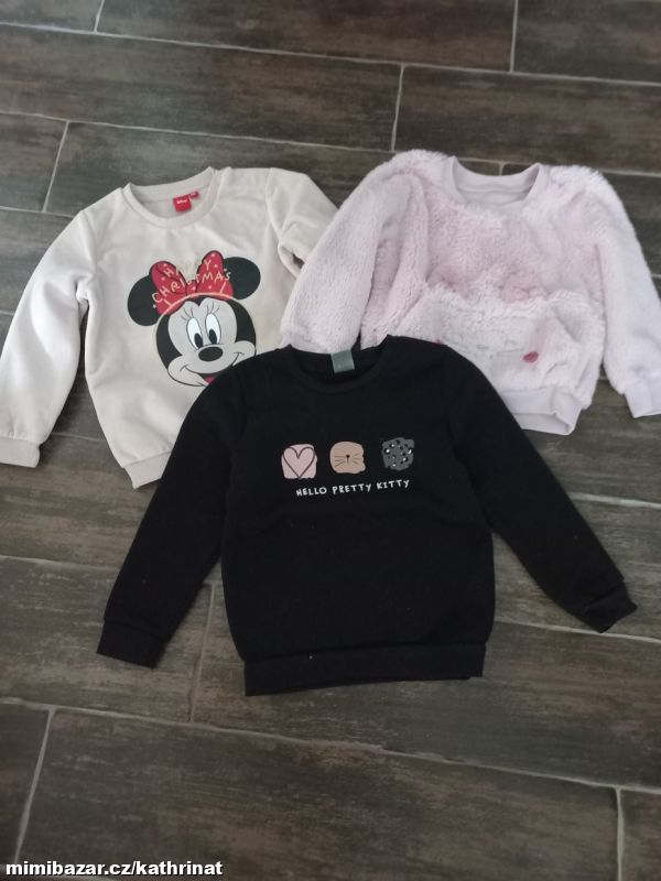 Sada 3x mikina pro holčičku, vel. 98