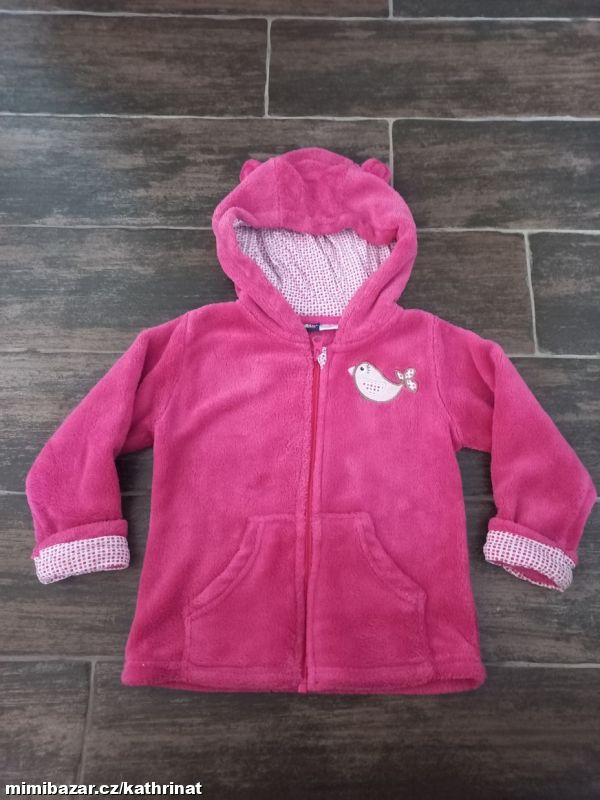 Růžová mikina Lupilu, vel. 86-92