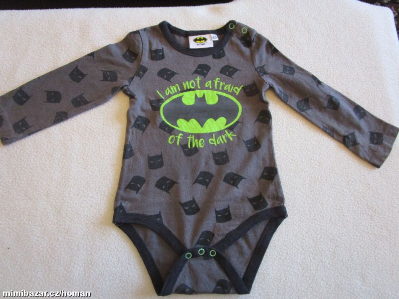 Téměř nové bavl. body Batman, vel. 80