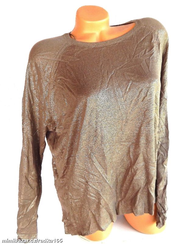 Kovově třpytivý slabší svetřík vel.48/50