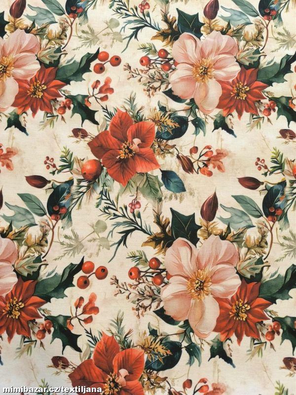 Metráž-potahová látka š.140 cm-VÁNOCE-2 druhy