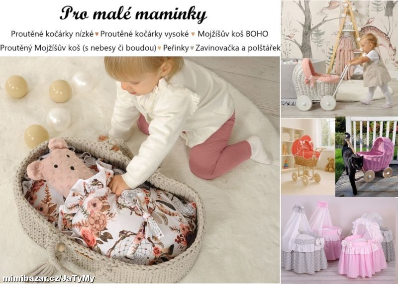 Kočárky, peřinky, atd. pro panenku