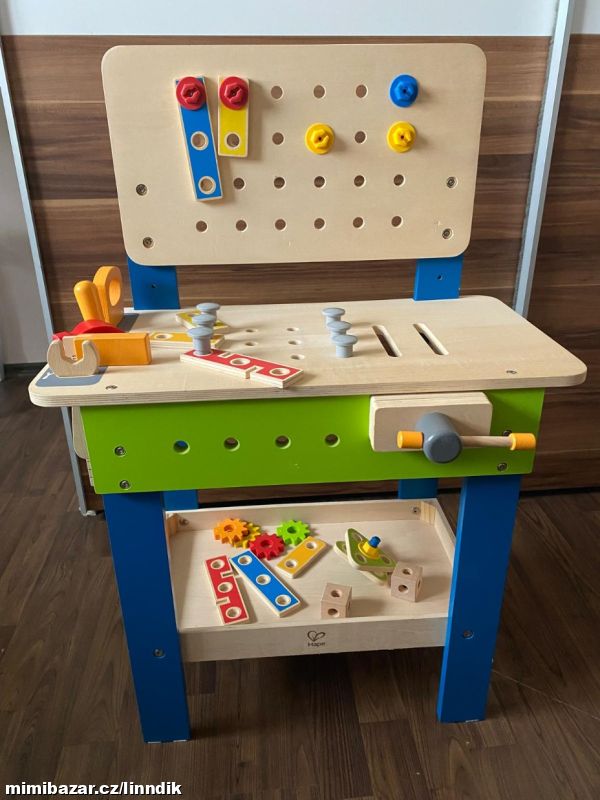 Hape Velký dřevěný ponk s nářadím