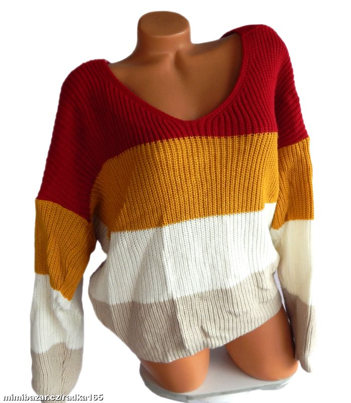 Měkoučký svetr s uzlíkem na zádech vel.44/46