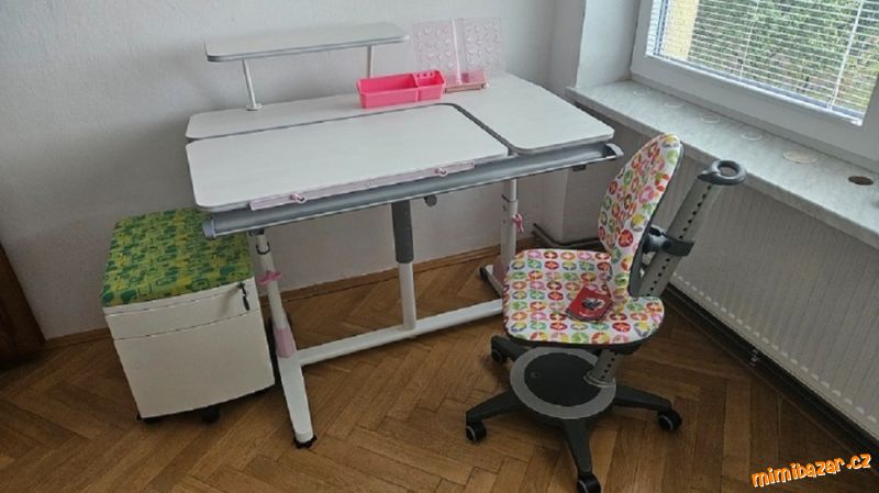 Rostoucí stůl Roland II, a box , židle zn. MOLL