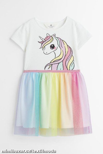 Šaty unicorns jednorožec s tyl sukničkou H&M