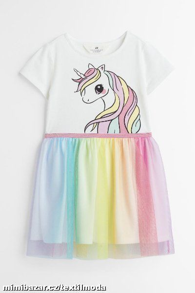 Šaty unicorns jednorožec s tyl sukničkou H&M