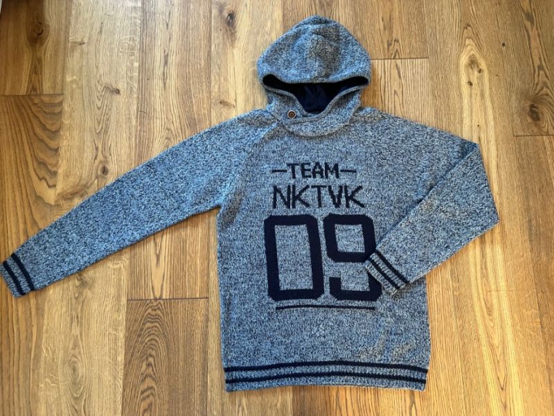 Krásný modrošedý svetr Mayoral vel 18