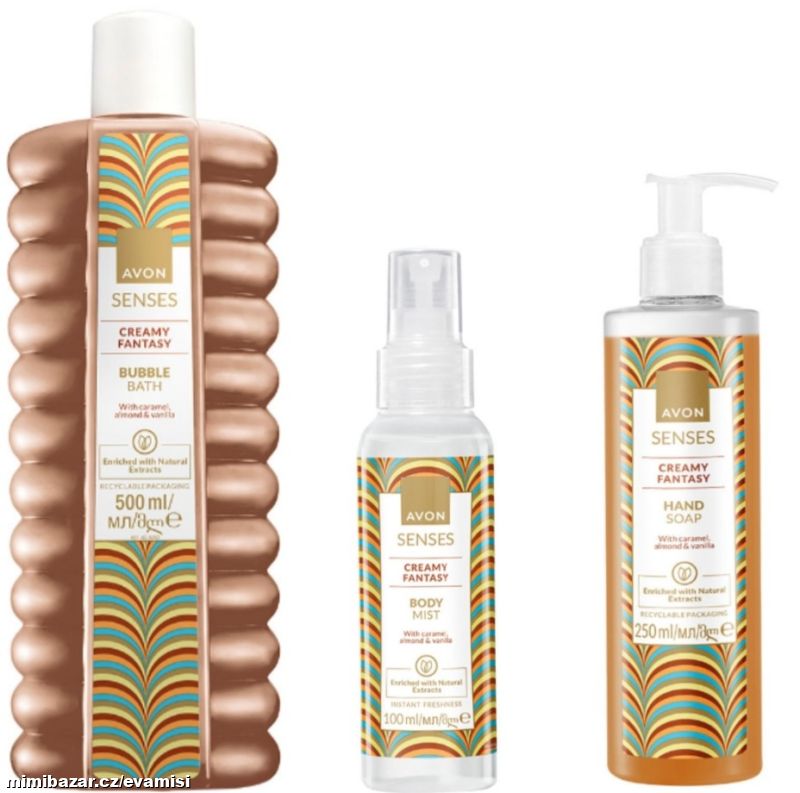 3dílná sada s vůní karamelu, mandle, vanilky 500ml