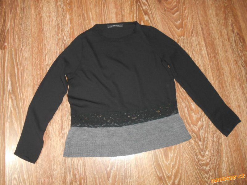 originální černý top halenka ZARA S