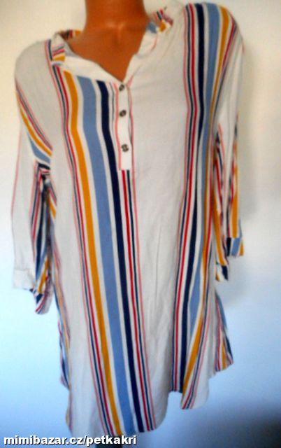 pruhovaný dámský roll up top uk 16