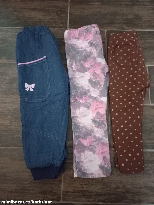 Sada 3x kalhoty pro holčičku, vel. 92