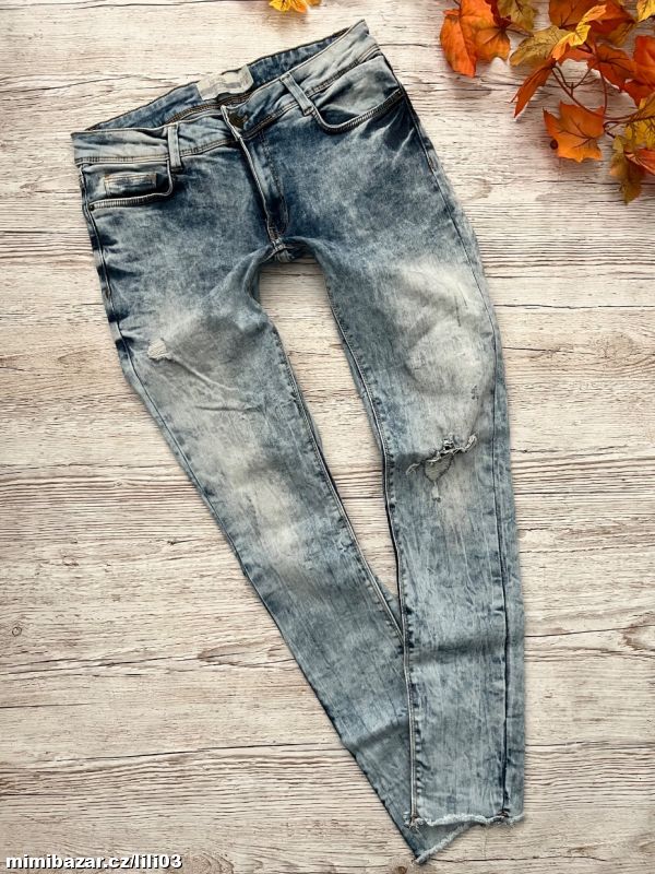 SVĚTLE MODRÉ SKINNY DŽÍNY JANINA