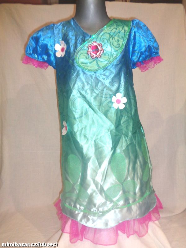 Karneval - šaty Poppy Trolls - 5-6 let