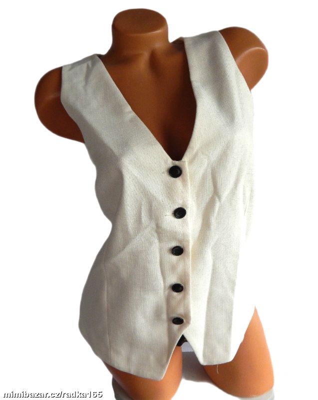Sáčková krémová vesta vel.44/46