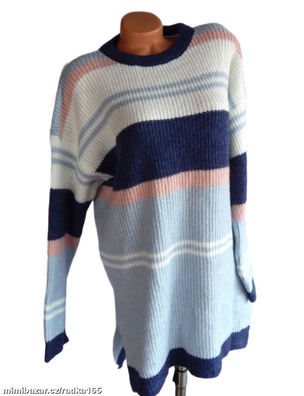 Měkoučká teplý delší svetr vel.46/48