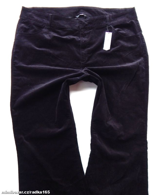 Měkkoučké sametové kalhoty vel.52