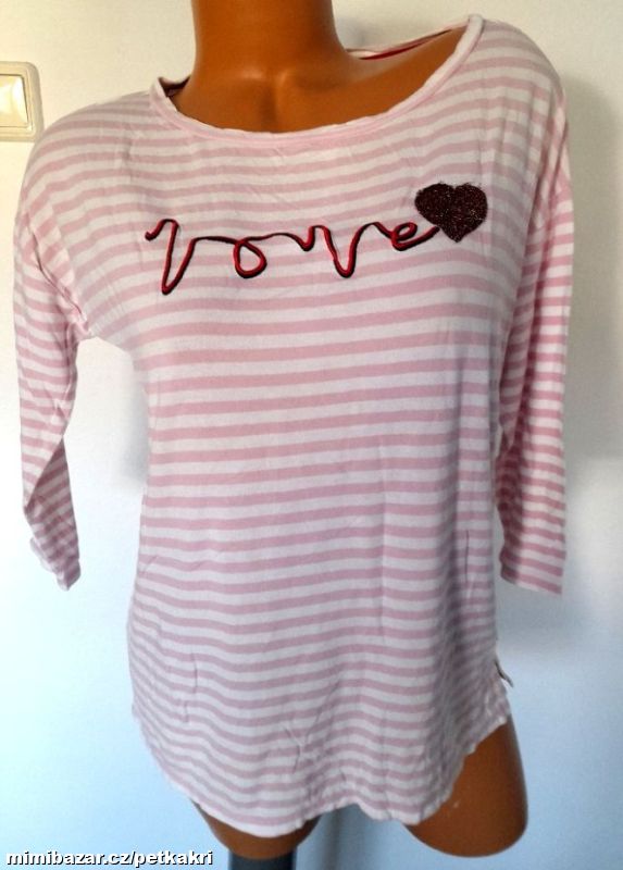 pruhované volné tričko vel S naše 38-40