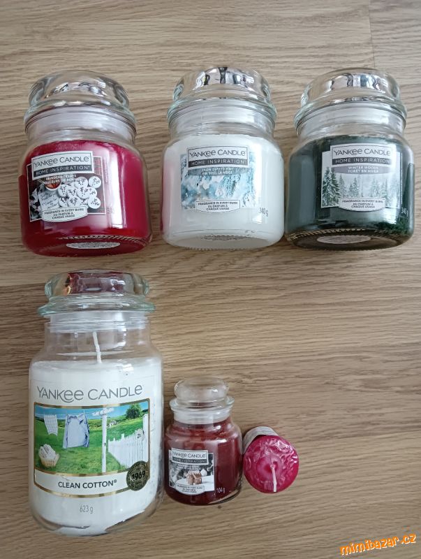25ks RŮZNÉ SVÍČKY YANKEE CANDLE a WOODWICK