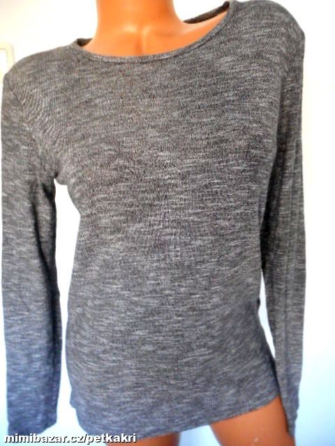 šedo černý lehký svetřík vel S